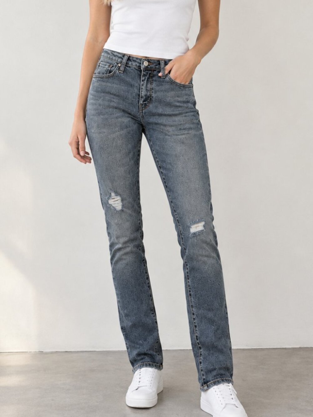 RSQ Women's Wash Blue Curvy High Rise Skinny Jeans in Size XXS